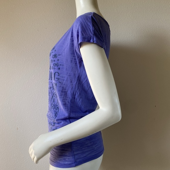 Billabong Purple Graphic burnout Tee - Picture 3 of 6